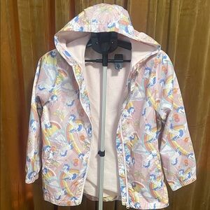 Wonder Nation Pink Unicorn & Rainbow Hooded Raincoat